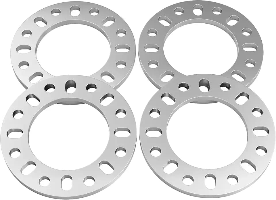 4PCS 8 Lug Wheel Spacers 1/2 Inch (12mm) Thick, 8x6.5 8x165.1 8x170 8x180 Die Cast Aluminum Wheel Spacers, Compatible with F250 E350 Ram 2500 Suburban 2500 Sierra 2500HD 3500HD