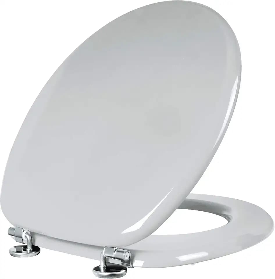 Cornat WC-Sitz "Modena" - Schlichter Look in manhattangrau - Hochwertiger Holzkern - Komfortables Sitzgefühl - Unifarbenes Design passt in jedes Badezimmer / Toilettensitz / Klodeckel / KSH22