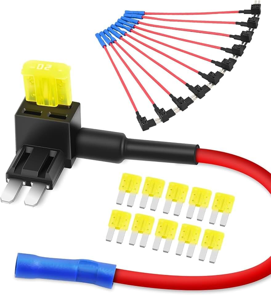 Nilight 10 Pack Micro2 Car Add a Circuit ATR Blade Fuse Tap Adapter