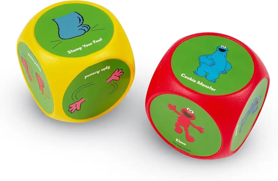 Sesame Street Dice Imagination Act Out the Action Game | Family Game Night for All Ages | Creative and Engaging Fun for All Featuring Elmo and Friends with 36 Unique and Silly Combinations