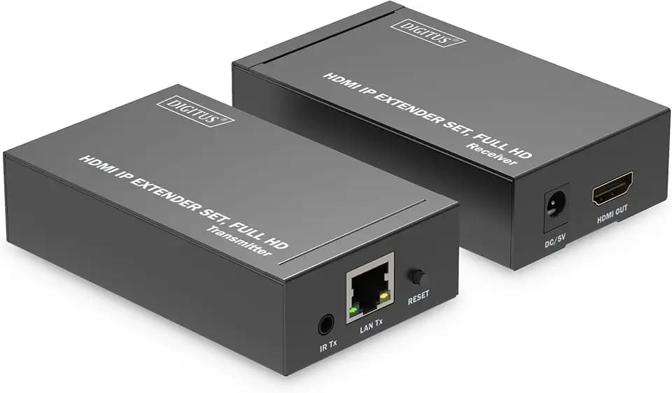 DIGITUS HDMI IP Extender Set Full HD 120m/1080p/1.65Gbps Kabel-/Adapterset Digital/Display/Video 120 m