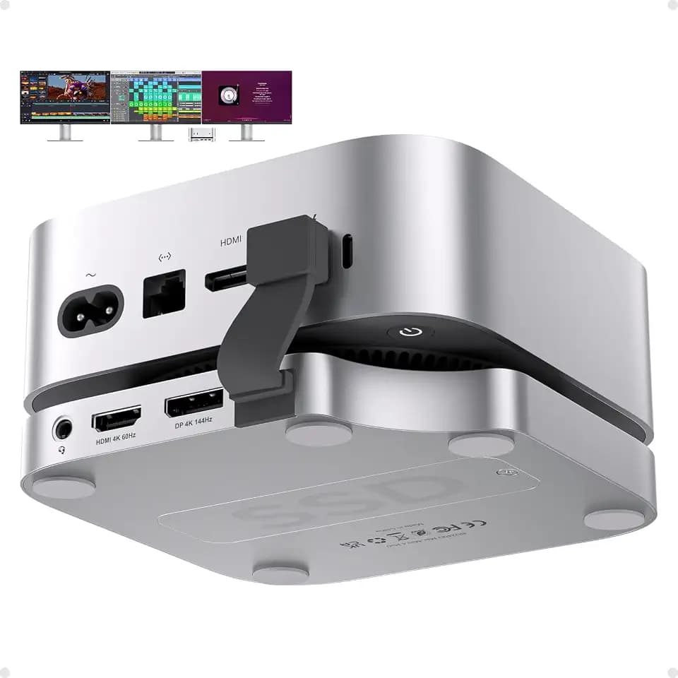 Mac mini M6, M5 Pro, M4 Dock with DP 4K144Hz, HDMI 4K60Hz, SSD Enclosure