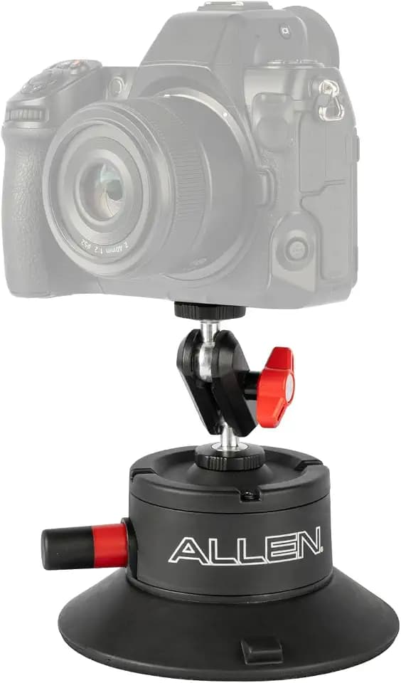 Allen Smart Suction® SNAP Camera Mount, Model SB-03, Compatible with DSLR, Mirrorless, Compact, DJI, Insta360, and GoPro-Style Action Cameras