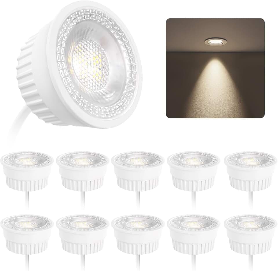 LED Modul 230V 5W Ultra Flach - Neutralweiss 4000K - LED Modul ø50mm 500lm für Einbaustrahler Aufbauspot und Deckenspots, Ersetzt GU10 MR16 Leuchtmittel, 38 Grad, 10er Pack