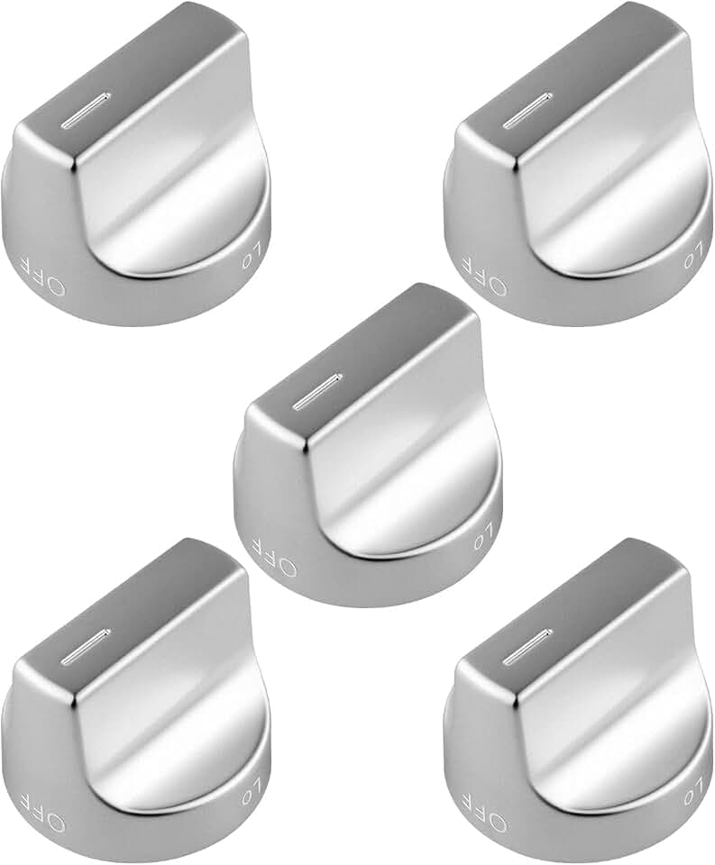 W11239985 W10850015 Control Knob Fit for Whirlpool Gas Ranges, 5 pack