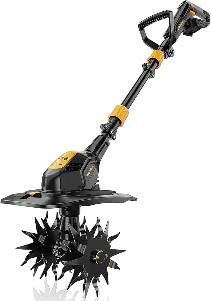 HEINPRO Cordless Tiller Cultivator Compatible with Dewalt 20V MAX Battery