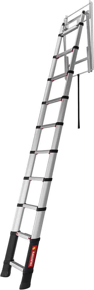 Dachbodenleiter 2,95m von TELESTEPS I Made in Sweden I Loft Line I Kompakte Qualitätsleiter mit patentiertem Premium Design I Anti-Rutschprofil I EN 14975 I 72527-541