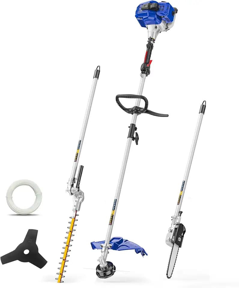 Wild Badger Power Gen2 26cc 2-Cycle Gas Weed Wacker, 4-in-1 Kit, 17-in Cut