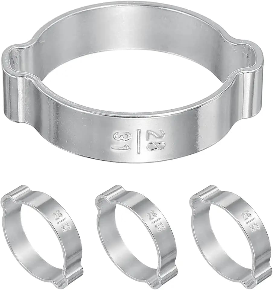 PATIKIL 4 Stück Doppelohr Schlauchschelle 28-31mm 304 Edelstahl