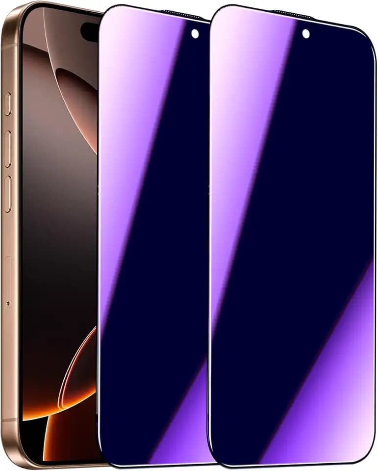 2 Pack Compatible with iPhone Privacy Screen Protector, Anti-Spy Anti-Blue Light Eye Protection Tempered Glass Film, Scratch Resistant, Full Coverage, Case Friendly (for iPhone 16 Pro Max)