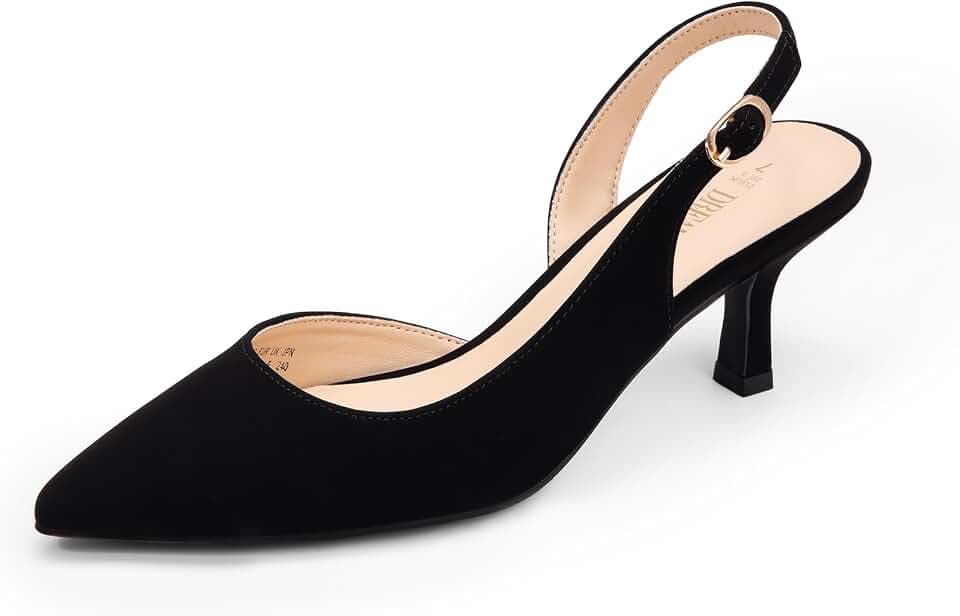 DREAM PAIRS Women's Kitten Slingback Heels Pumps