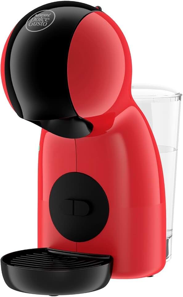 NESCAFÉ Dolce Gusto Piccolo XS von Krups, kleine Kapselkaffeemaschine, heiße und kalte Getränke. 0,8 Liter Wassertank, Rot/ Schwarz, KP1A35