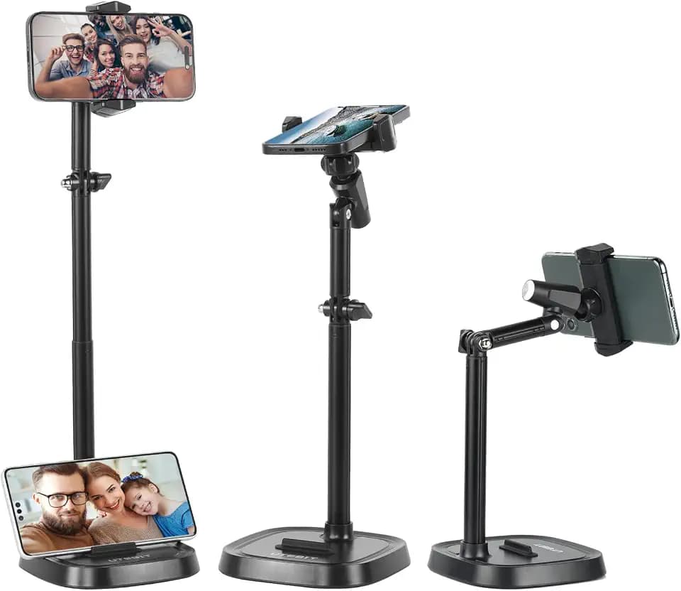 UTEBIT Cell Phone Stand, 6-15" Height Adjustable Cell Phone Holder for Desk