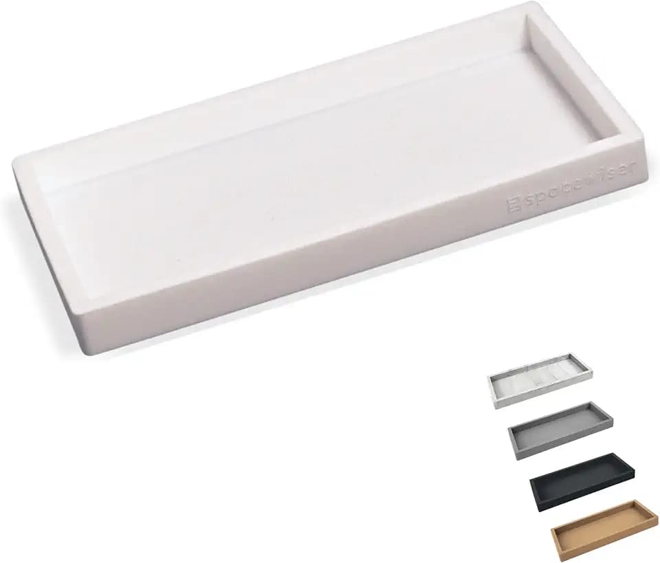 Spacewiser Countertop & Vanity Silicone Tray - Small 7.7" Kitchen Soap Tray