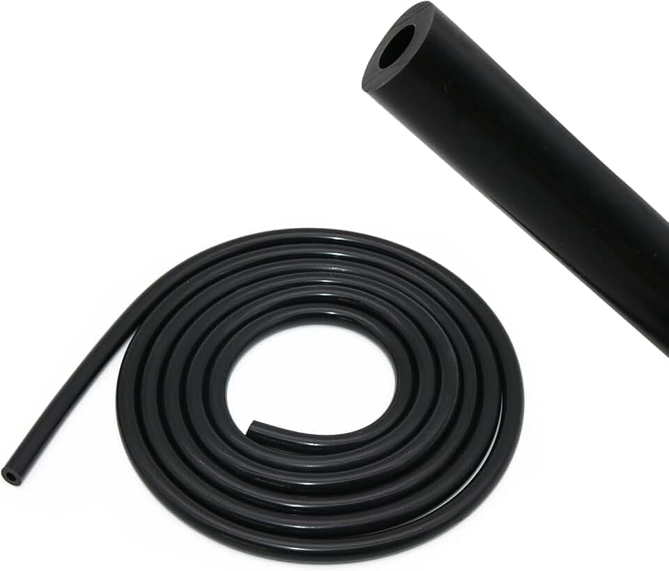 Hochtemperatur Silikonschlauch - Schwarz, 10mm ID, 1.5 Meter Länge - Unterdruckschlauch für Kühlwasser, Kühlmittel, Turbosysteme-Kühlmittelschläuche- Gummischläuch