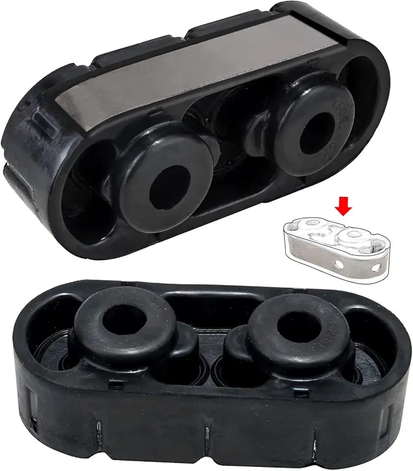 Insulators Exhaust Muffler Hangers 15092802 Compatible with 1999-2018 Silverado Sierra 1500, 2000-2018 Yukon/Tahoe, Built-in Iron Frame Hanger
