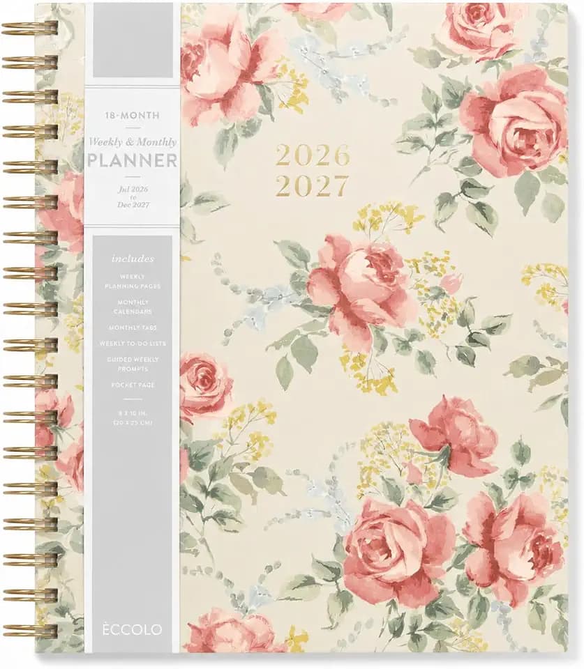WORLD TRAVELER Academic Planner School Organizer Jul 2026-Dec 2027, 8"x10"