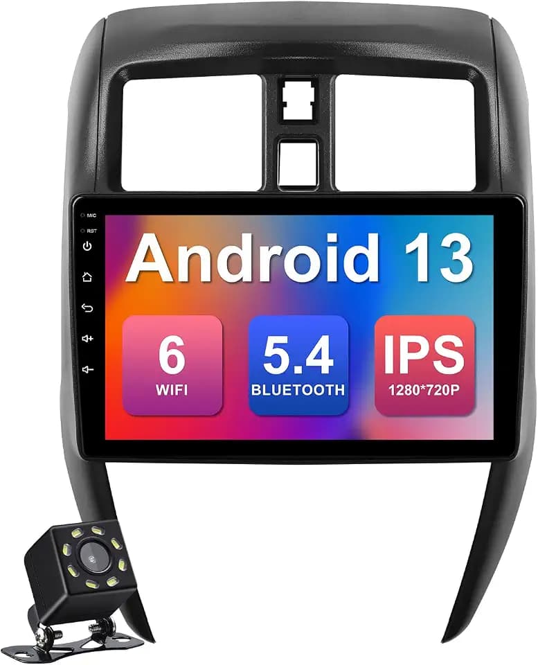 2+32G 10.1-inch Android 13 Car Stereo for Nissan Versa Sedan 2015-2019 IPS Touchscreen Screen Car Radio with Carplay & Android Auto Support Backup Camera GPS FM Navi BT SWC