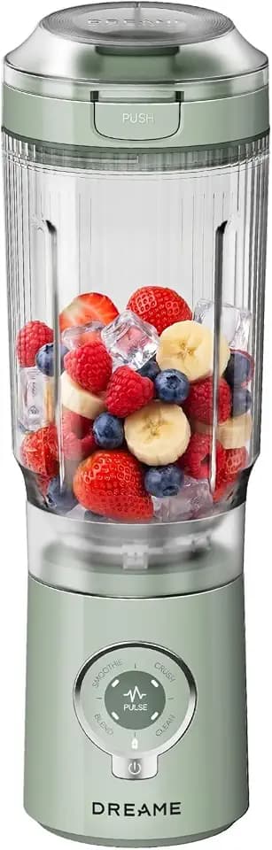 DREAME PortFresh Tragbarer Mixer,Abnehmbares Motorgehäuse, Schnellladen | 880 ml BPA-freier Mixbecher (500 ml Mixkapazität), 5 voreingestellte Funktionen, Selbstreinigungsmodus,Spülmaschinenfest,Grün