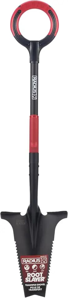 Root Slayer RS220 Heavy Duty Garden Shovel, Serrated Blade, Black