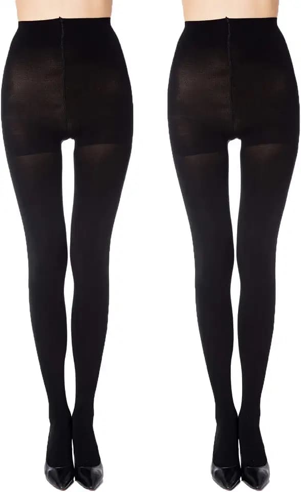 MANZI Run Resistant Control Top Panty Hose Opaque Tights