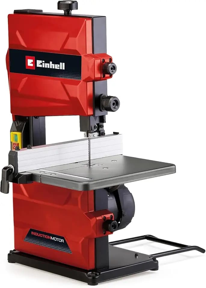 Einhell Bandsäge TC-SB 200/1 (werkzeugloser Sägeblattwechsel, Parallelanschlag, Höhenverstellung, kugelgelagerte Führung, Tisch stufenlos neigbar)