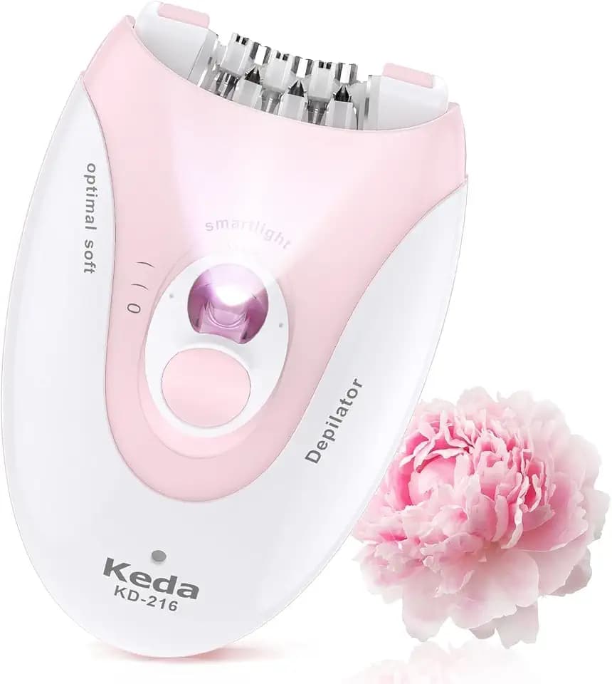 Epilierer Damen, Gesichts Epilierer Damen mit LED-Licht, Frauen Kabellose Epilierers Gesicht Körper Haarentfernung, Elektrischer Haarentferner Mädchen Epilierers für Körper Achsel Bikini Bein