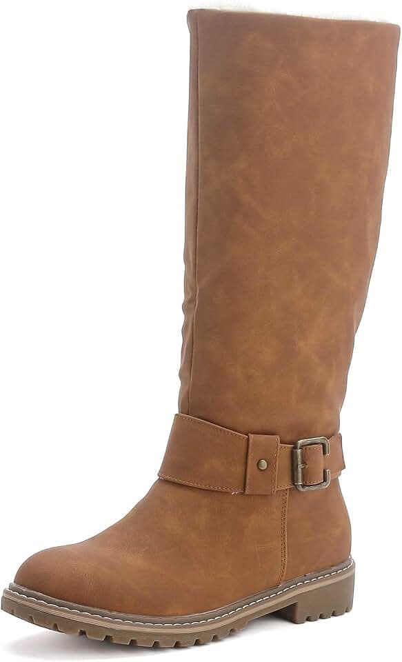 Pogolino Damen Stiefel warm gefüttert Stiefeletten Boots Winter Herbst