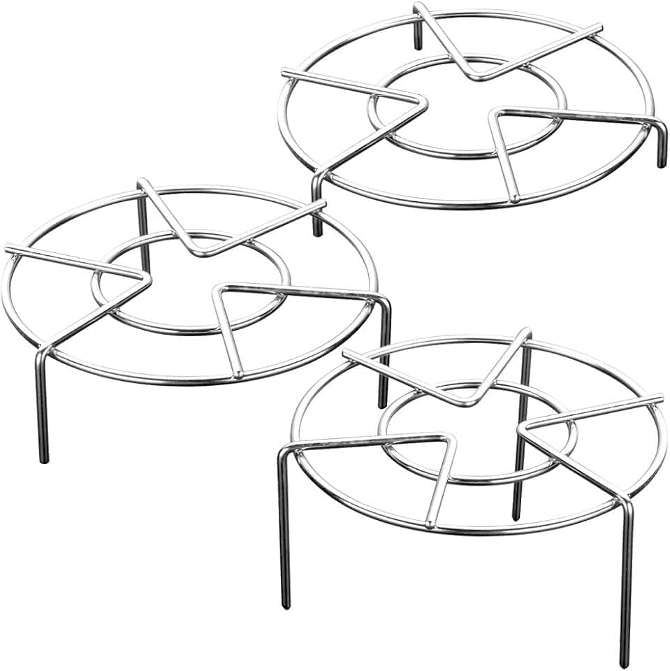 Set of 3, Stainless Steel Trivet Rack Stand, SourceTon 3 Sizes Heavy Duty Pressure Cooker Steam Rack, Steaming Rack, Pot Pan Cooking Stand- 1.2 Inch, 2 Inch, 2.6 Inch