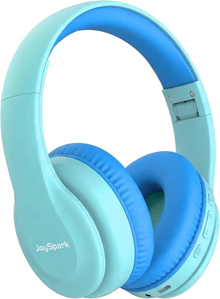 JoySpark Kids Bluetooth Headphones Over-Ear, 60Hrs, Built-in Mic-Macaron