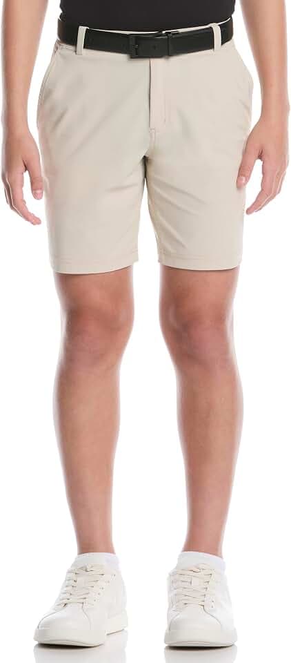 PGA Tour Boys' Boys' 7" Flat Front Active Waistband Performance Pull on Short