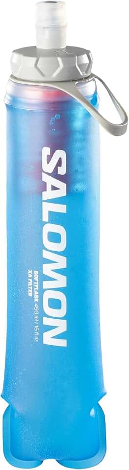 Salomon SOFT FLASK XA FILTER 490ml16oz 42 - Leichtes, schnell zu bedienendes High-Flow-Ventil, breite Kappe, Bakterienfilter für zuverlässig Flüssigkeitszufuhr auf Ultra-Trails