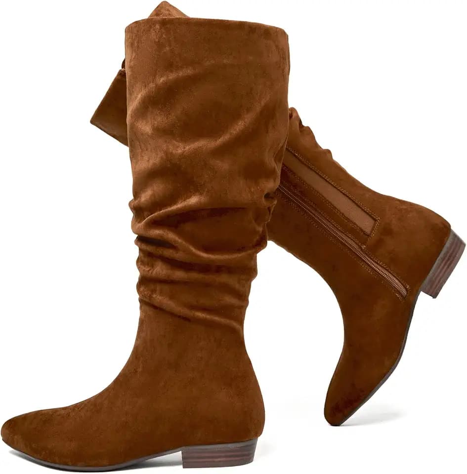 Ruiee Women's Extra Wide Calf Knee High Boots.