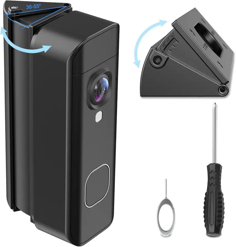 Adjustable 30-55° Doorbell Angle Mount for Blink Newest 2026 Battery & Wired Doorbell 2K+, Wedge Kit Corner Mounting Bracket Holder Accessories for House, Enhanced Protection Mount