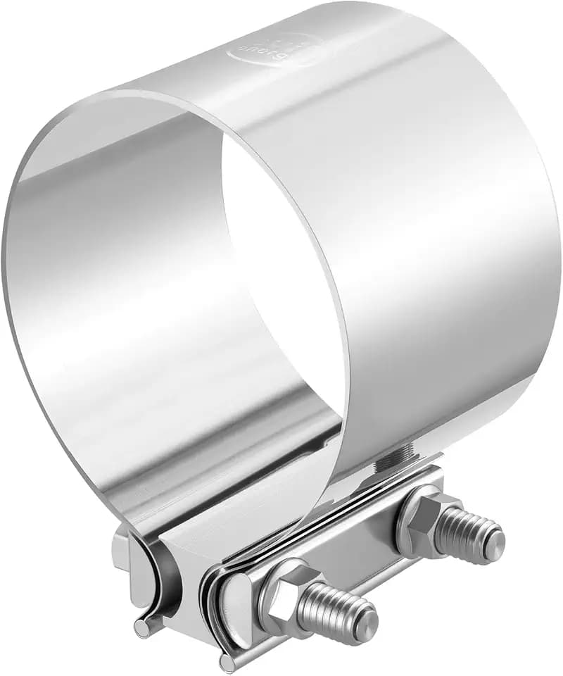 EVIL ENERGY 4 Inch Exhaust Clamp Butt Joint Band Clamp Sleeve Coupler 2PCS