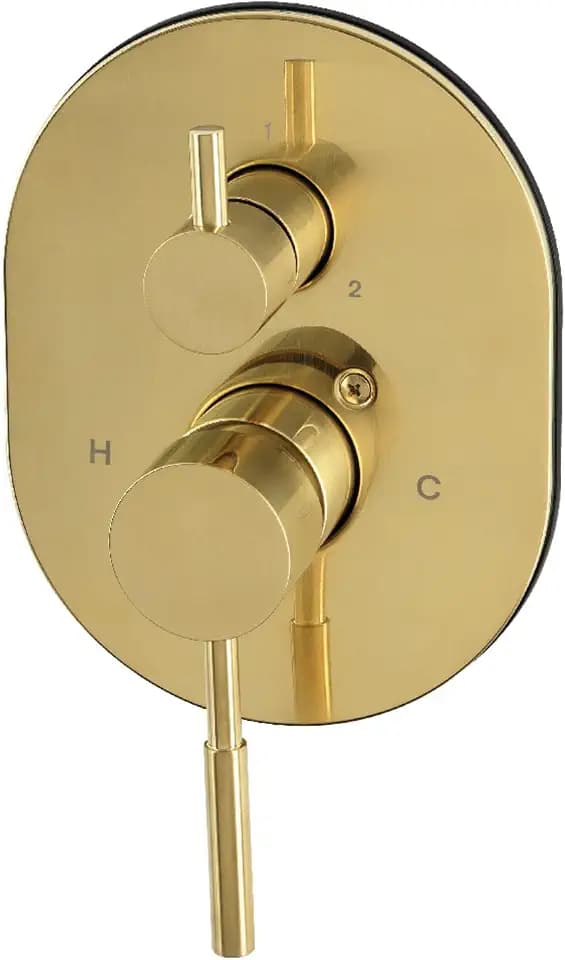 Kingston KS86137DLE Pressure Balanced Shower Valve & Trim Set,Brushed Brass