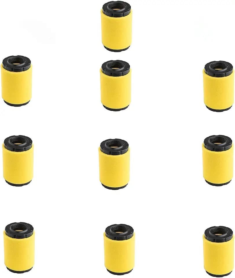 HUAWELL 10 Piece 591334 Air Filter, Replace for Briggs Stratton 796031 594201 OEM Air Cleaner Cartridge, Lawn Mower Air Filter, Plus Foam Pre Filter
