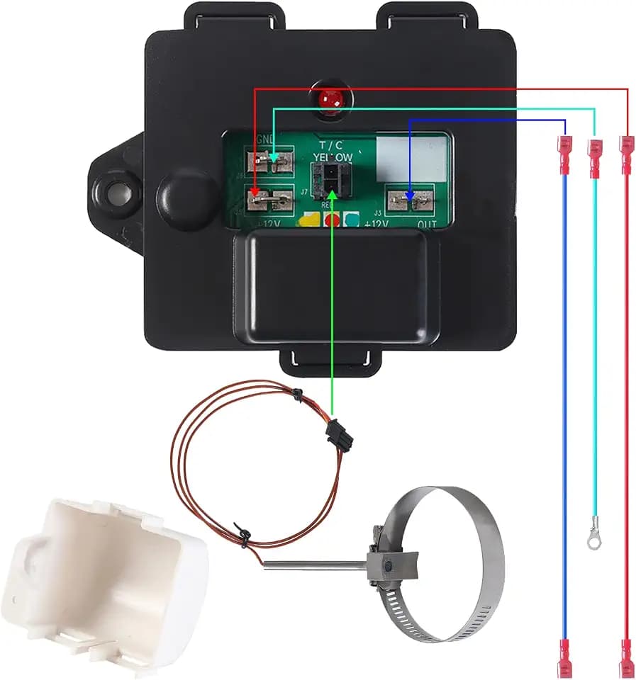 637360 Temp Monitor Control Kit Refrigerator Overheat Sensor Compatible with Norcold 2118, 1200, 1201, 1210, 1211 Series RV Refrigerator Cooling Unit Replace 634677 634678
