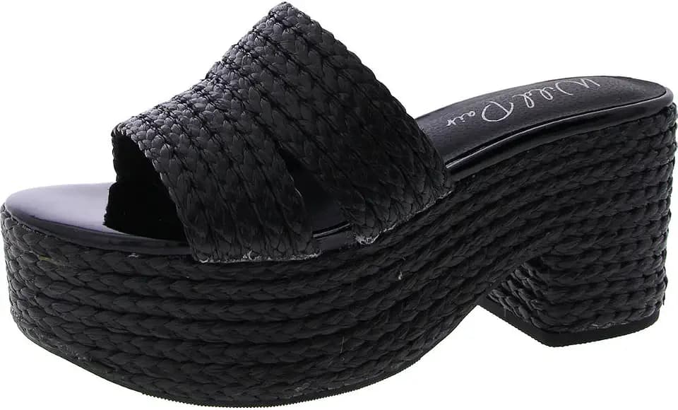Wild Pair Womens Niftyy Heeled Slip-On Espadrilles