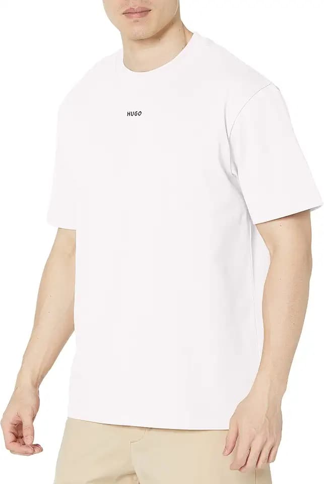 Hugo Men's Dapolino Relaxed Fit Cotton T-Shirt with Logo Print