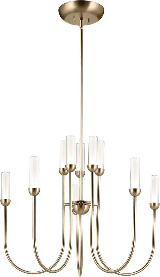 Kichler Moraine 10-Light 2-Tier LED Chandelier, Champagne Bronze