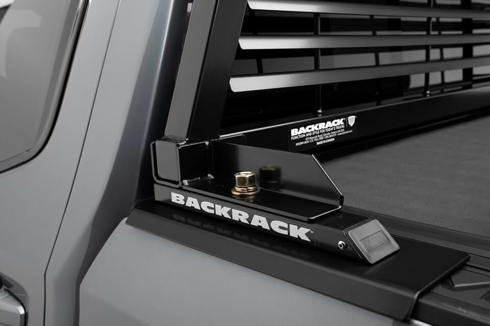 RealTruck BACKRACK Hardware Kit for use w/Low-Profile Tonneau, Black, No Drill | 40112 | Fits 2004-2014 Ford F-150
