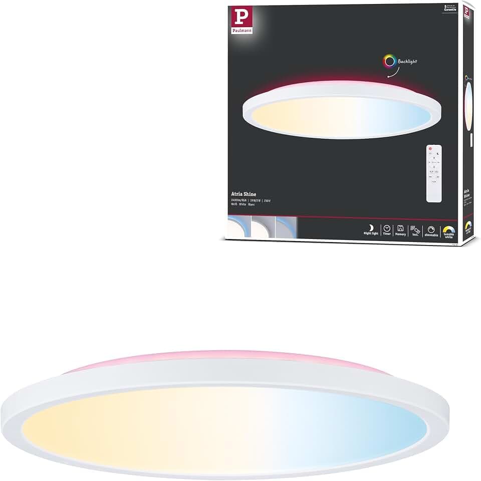 Paulmann 71191 Panel Atria Shine SepSwitch 19W TunW RGB 290mm Weiß Kunststoff