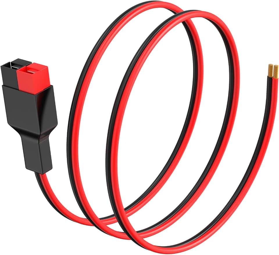 Connector Cable Compatible with Anderson Connector Powerpole Connectors for Anderson 12AWG Extension Cable for Portable Solar Generators Controllers and Battery DIY - 3.3FT