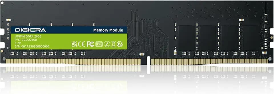 DIGIERA 8GB DDR4 Memory Module, 2666MHz DU260 UDIMM RAM 288-Pin Computer Memory, 1.2V CL19 Non-ECC Computer Internal Memory for Desktop
