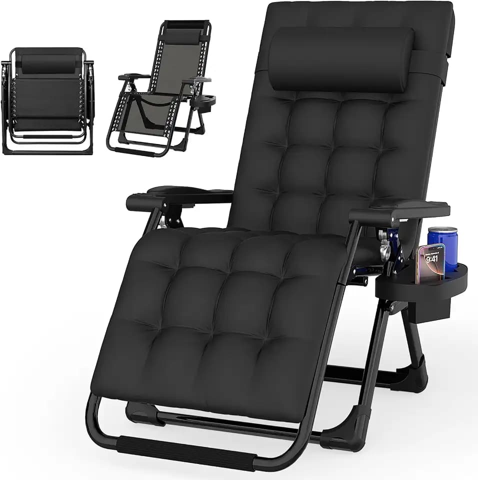 Suteck Zero Gravity Chair, Reclining Camping Lounge Chair w/Removable Pad