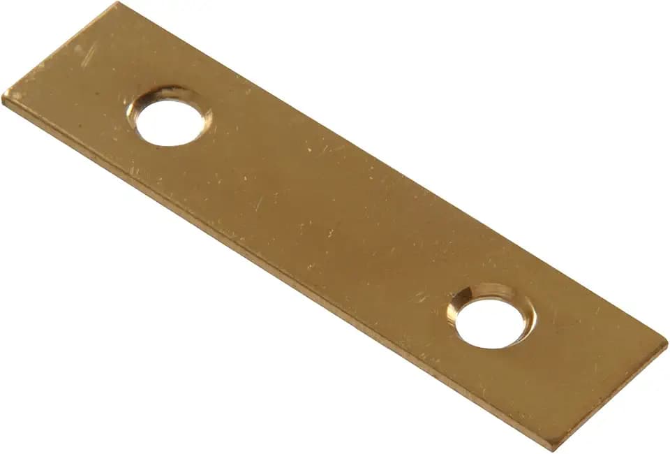 Hardware Essentials 851505 Mending Plate Bright Brass 2" - 4 Pack
