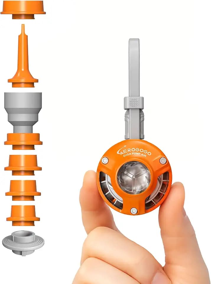 Aerogogo GIGA Pumpe Luftpumpe für aufblasbare Gegenstände, nur 28.3 g Ultra-Mini Tragbare Luftmatratzenpumpe für Ultraleichte Campingausrüstung, Pool Floats Luftbett Luftmatratze