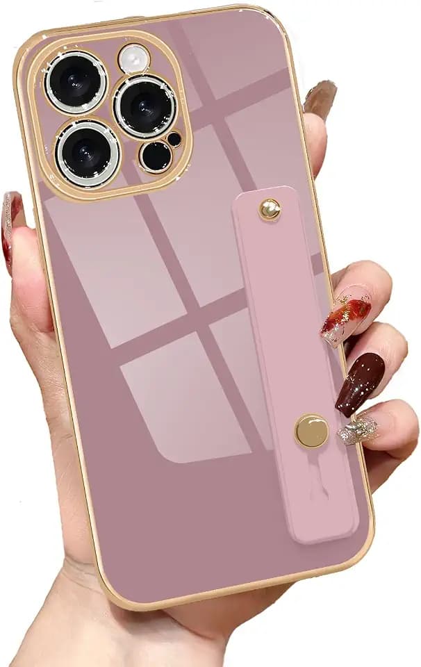 Lafunda for iPhone 13 Pro Case with Hand Strap Stand, Purple