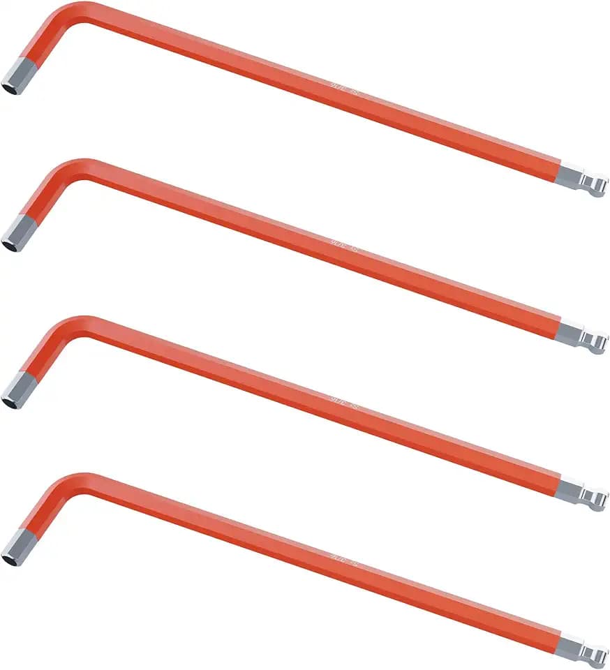 4pcs 3/16" Ball End Hex Key Allen Wrench, Orange